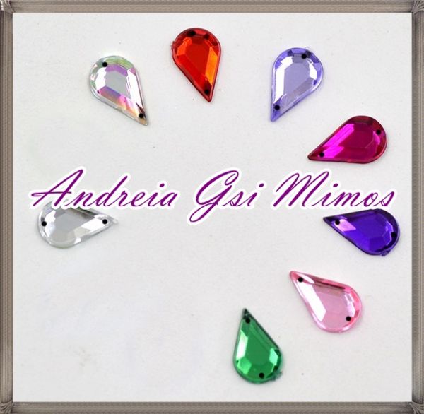 200 Chaton Gota Tamanho 10x8mm Com Furo