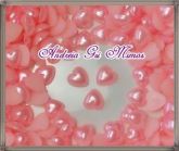 MEIA PEROLA CORAÇÃO ROSA 8MM